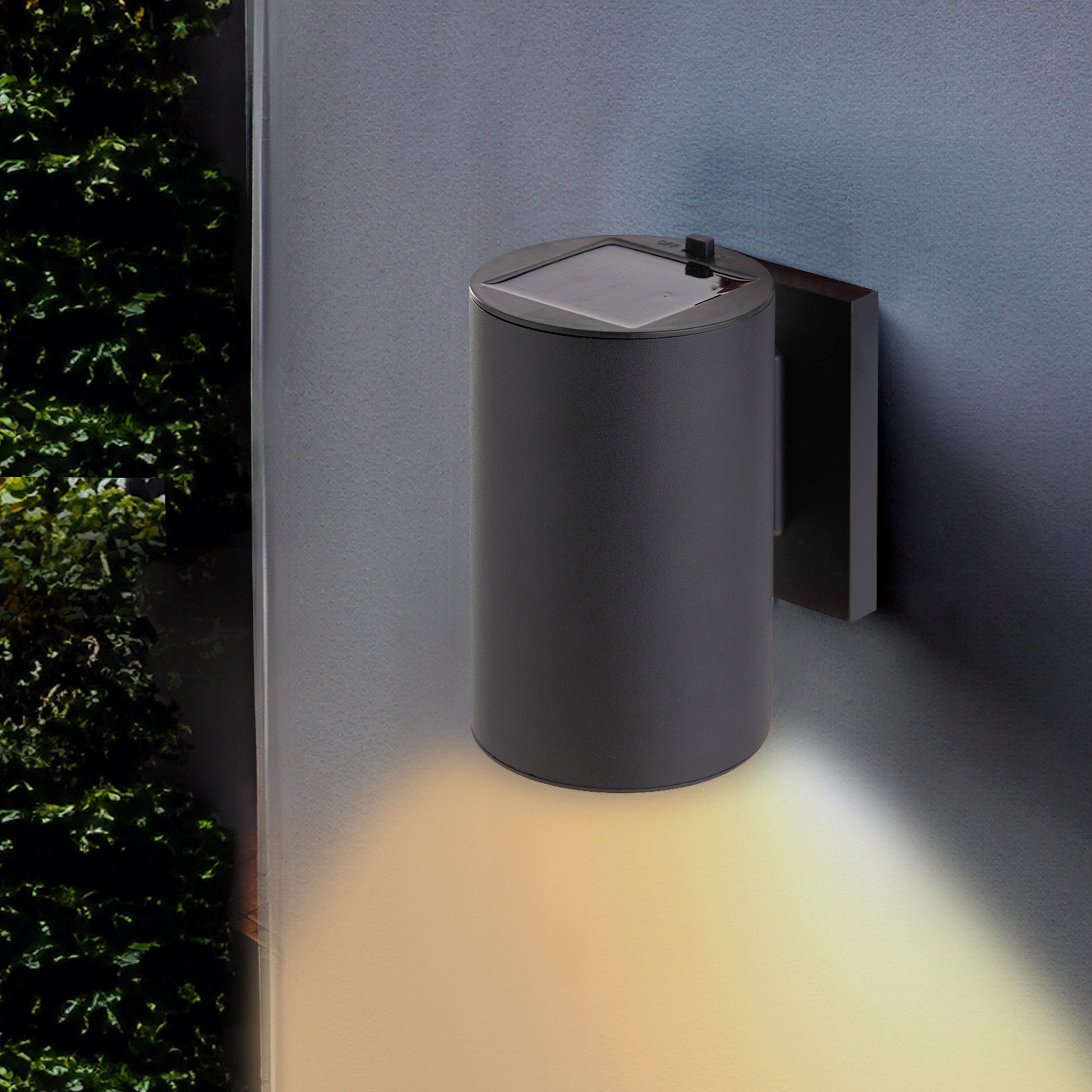 Spetebo LED Außen-Wandleuchte LED Solar Wandlampe günstig online kaufen