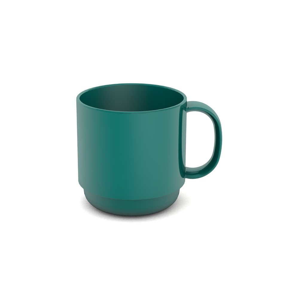 Ornamin Becher Kleiner Henkelbecher Klassik Plus, Mehrwegbecher l Campingbecher l Stapelbar l Wiederverwendbar