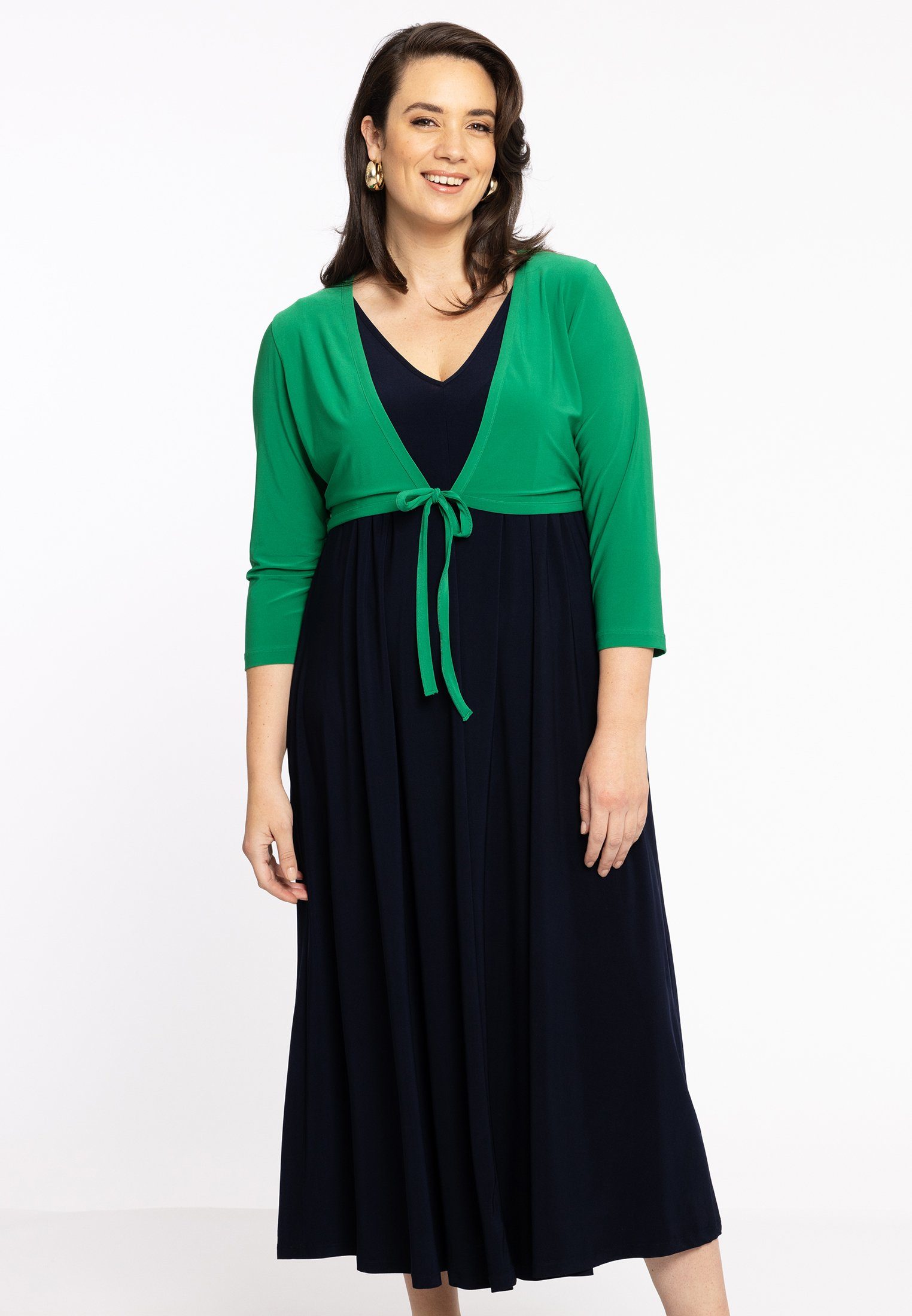 Größen Große Yoek Cardigan green