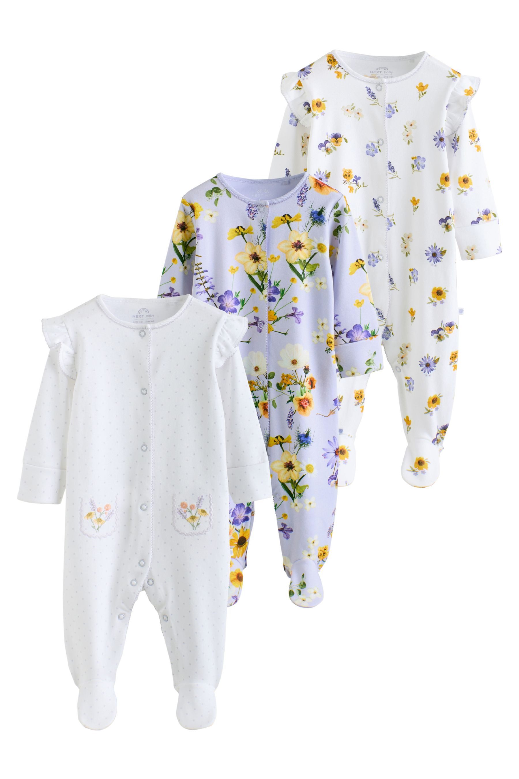 Schlafoverall Gerippte Babyschlafanzüge, 3er-Pack