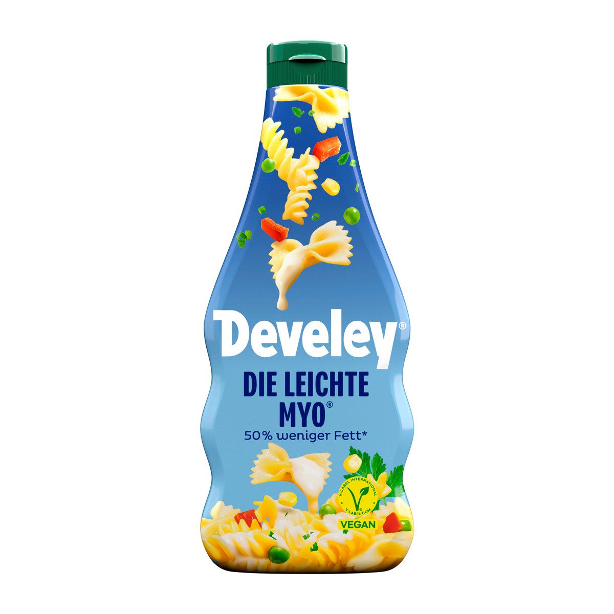 Develey Saucen, Develey Die Leichte MYO vegane Salatcreme cremig mild servieren 500ml