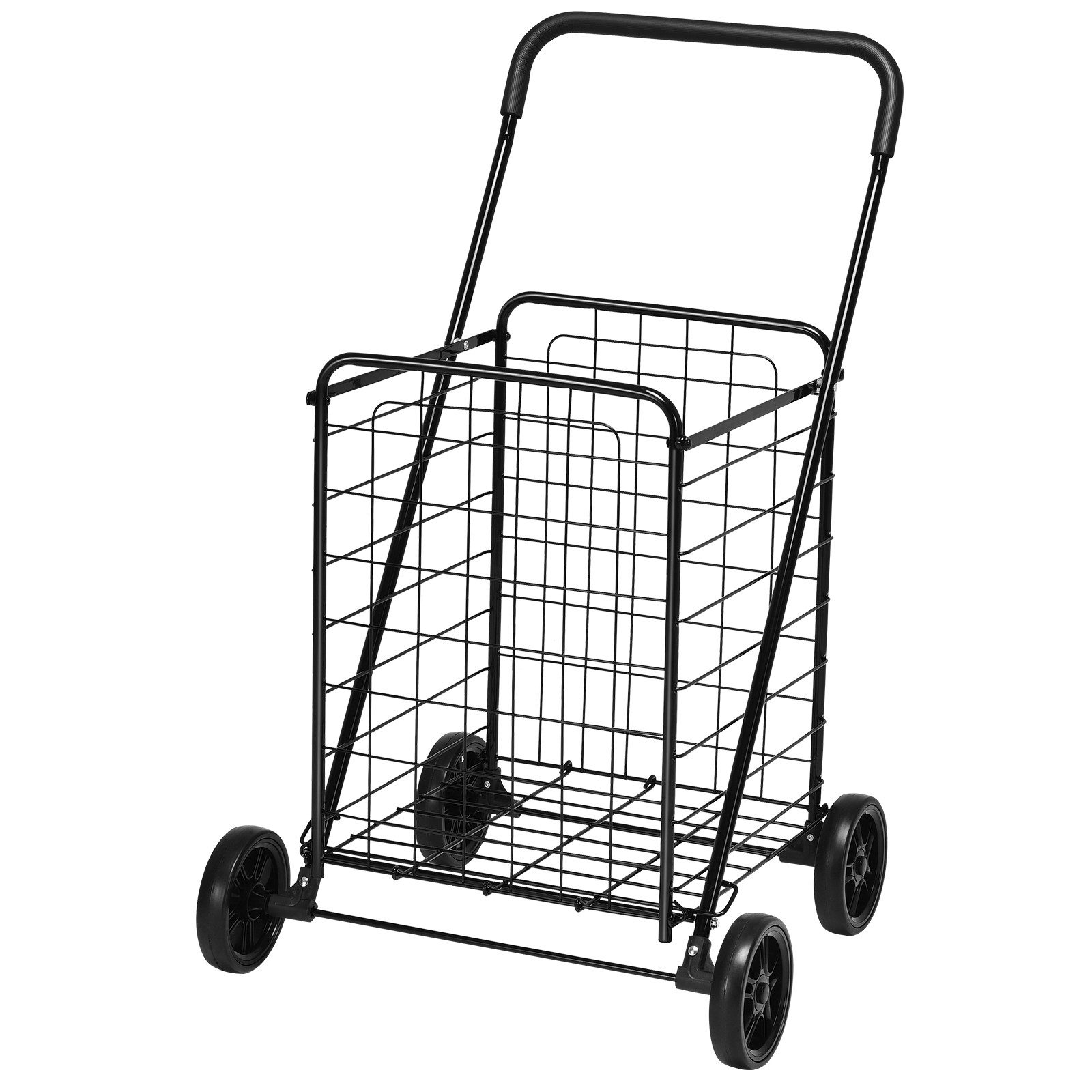 COSTWAY Einkaufstrolley, 83L, mit Rädern & Griff, bis 45 kg belastbar