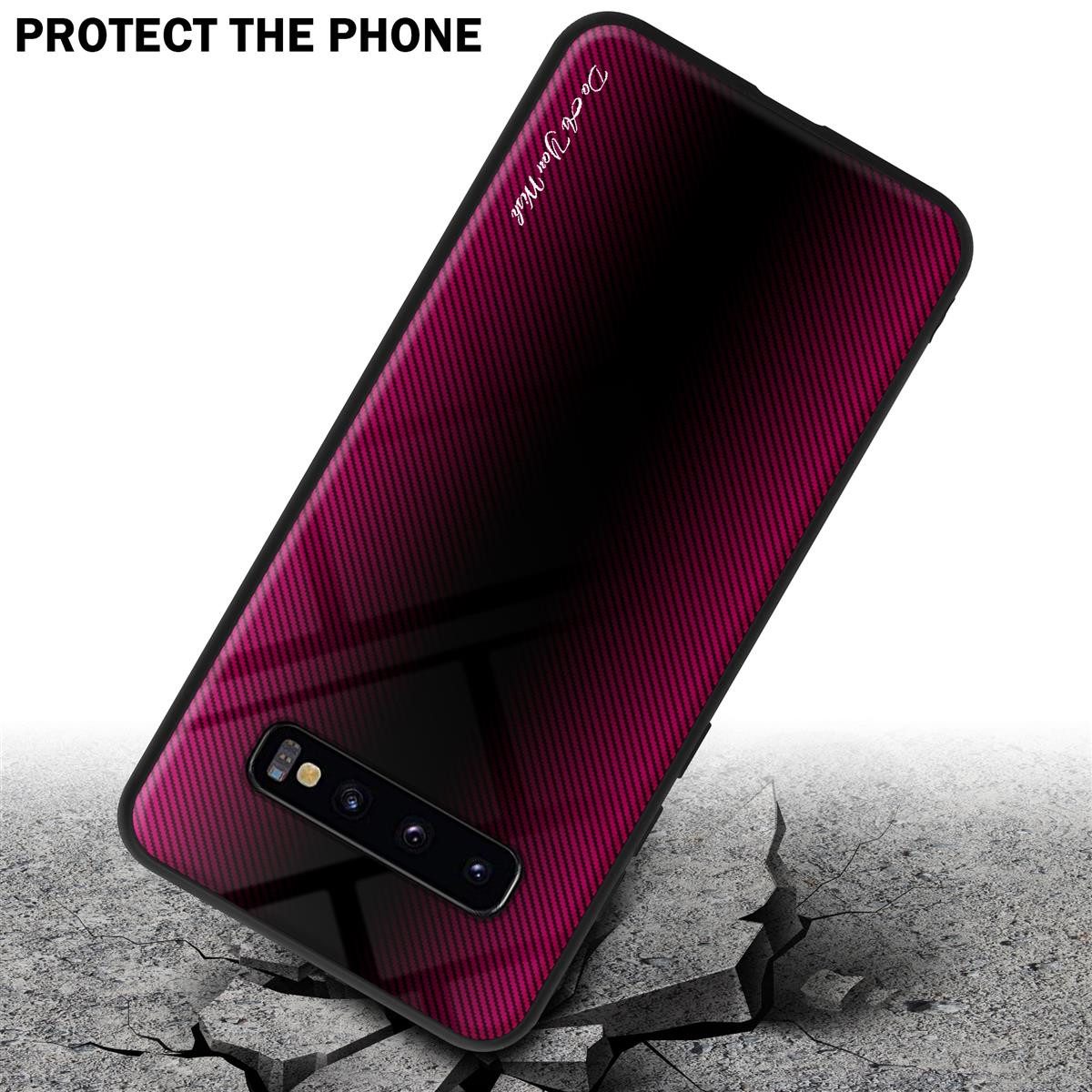 Cadorabo Handyhülle für Samsung Galaxy S10 PLUS Hülle Samsung Galaxy S10 PLUS, Robustes Hard Case - Handy Schutzhülle - Hülle - Back Cover Bumper
