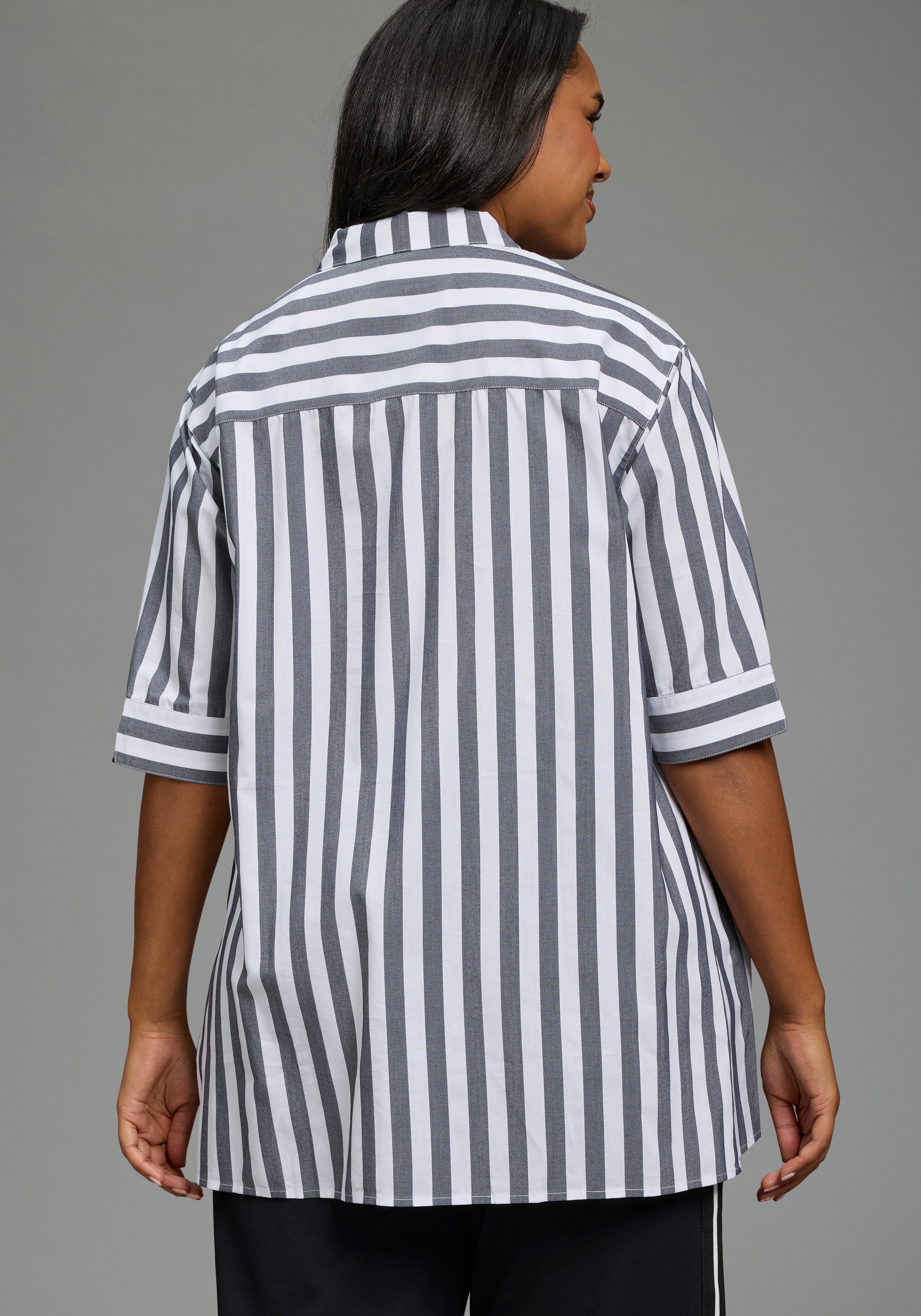 Laura Scott CURVE Klassische Bluse Große Größen femininer Stil, aus Baumwolle, Polyester und Elasthan. € 59,99, (€ 59,99 pro 1 Stk).