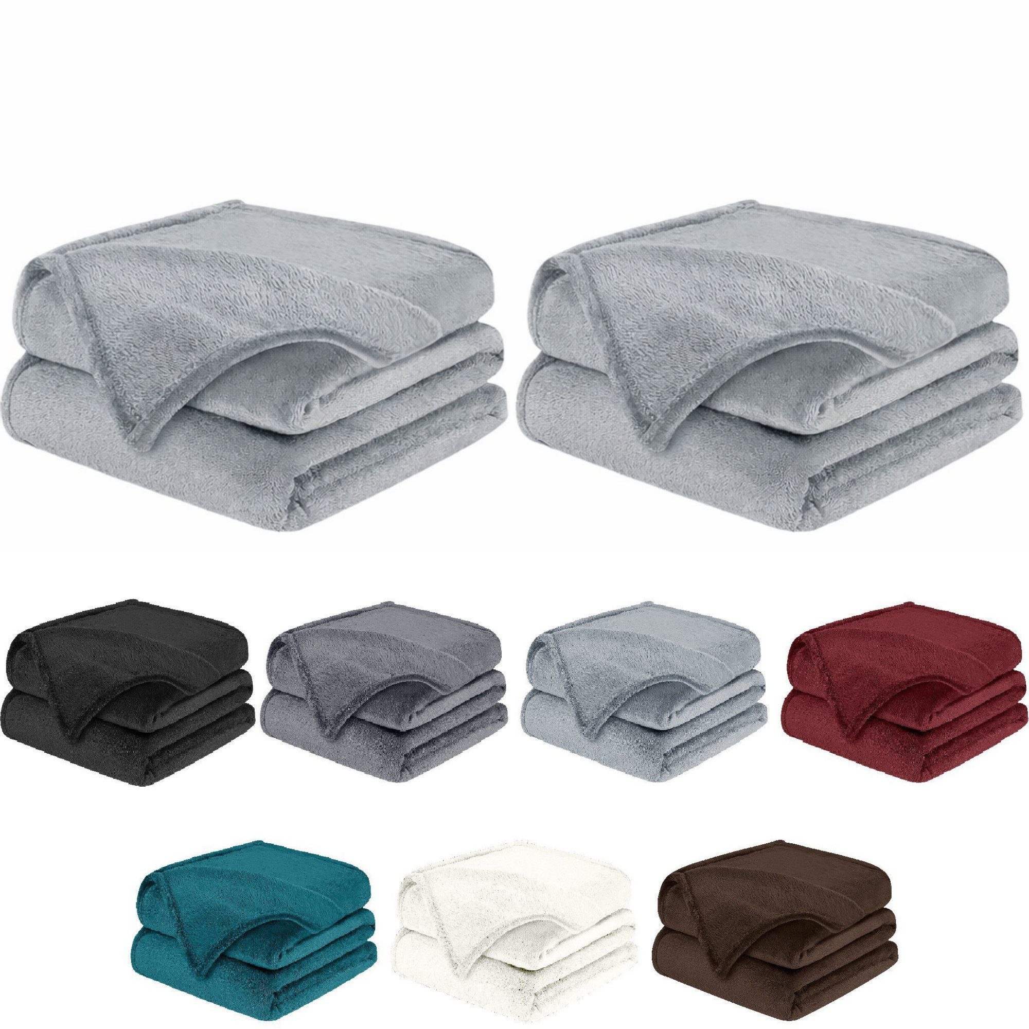 Wohndecke, flauschige Kuscheldecke, weiche Decke, Überwurfdecke, BARBONS, atmungsaktiv, super weich und flauschig, hochwertig