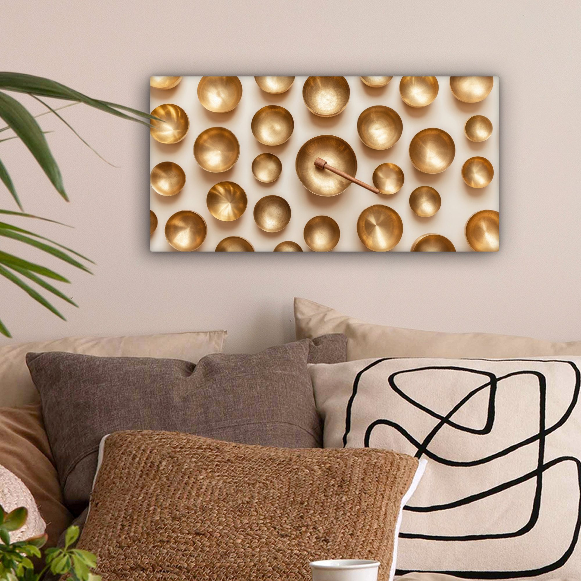 OneMillionCanvasses® Leinwandbild Panorama Symmetrisch - Gold günstig online kaufen