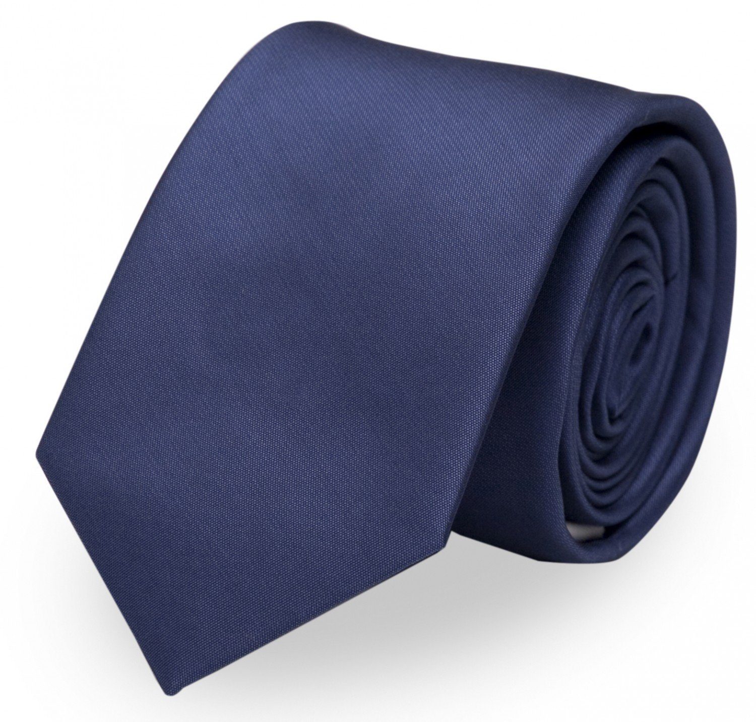 Fabio Farini Krawatte elegante Dunkelblaue Herren Schlips - Krawatten in 6cm (ohne Box, Unifarben) Schmal (6cm), Dunkelblau - Deep Cobalt