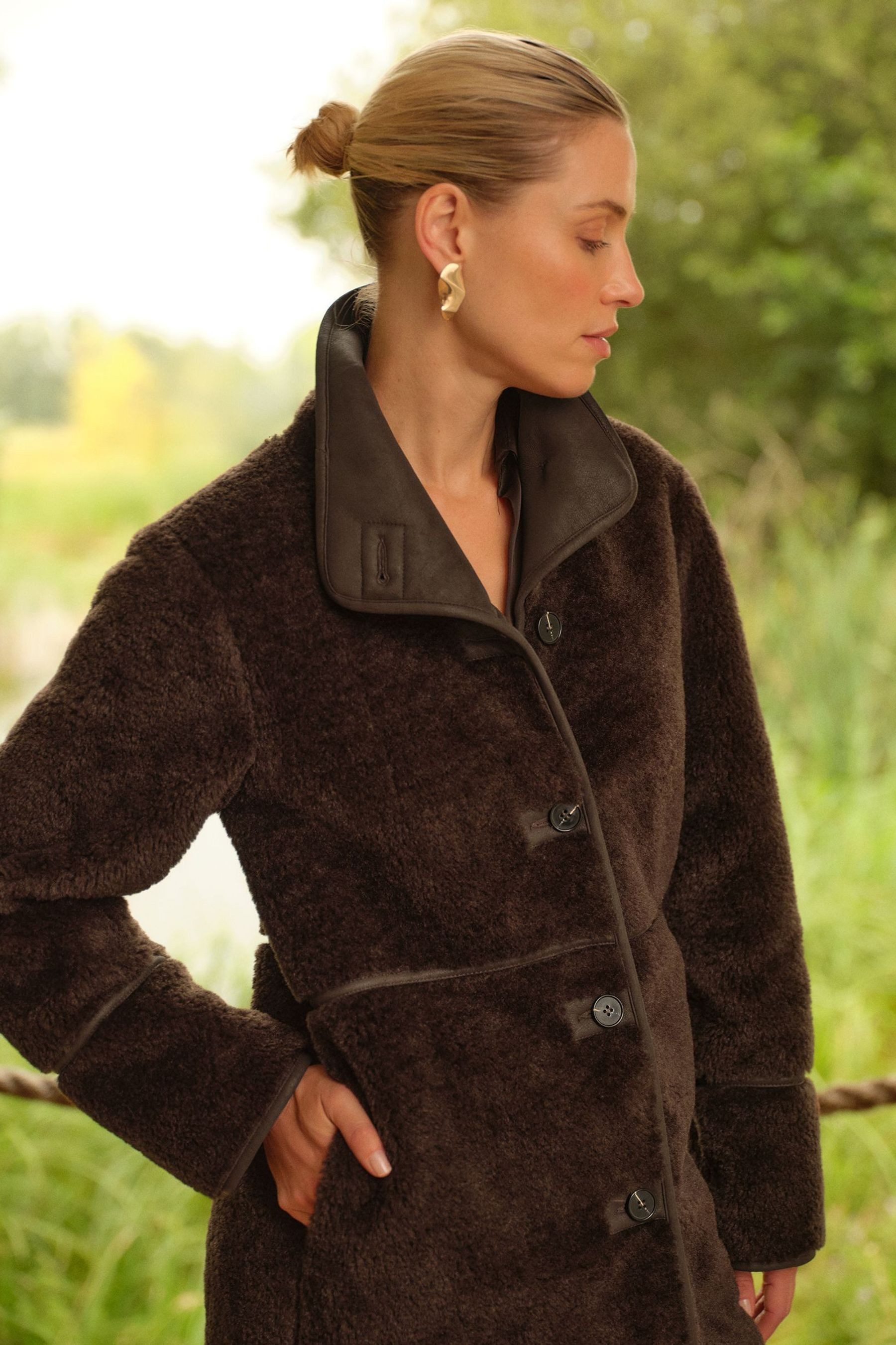 Love & Roses Langmantel Love & Roses Shearling-Mantel, Regular (1-tlg) günstig online kaufen