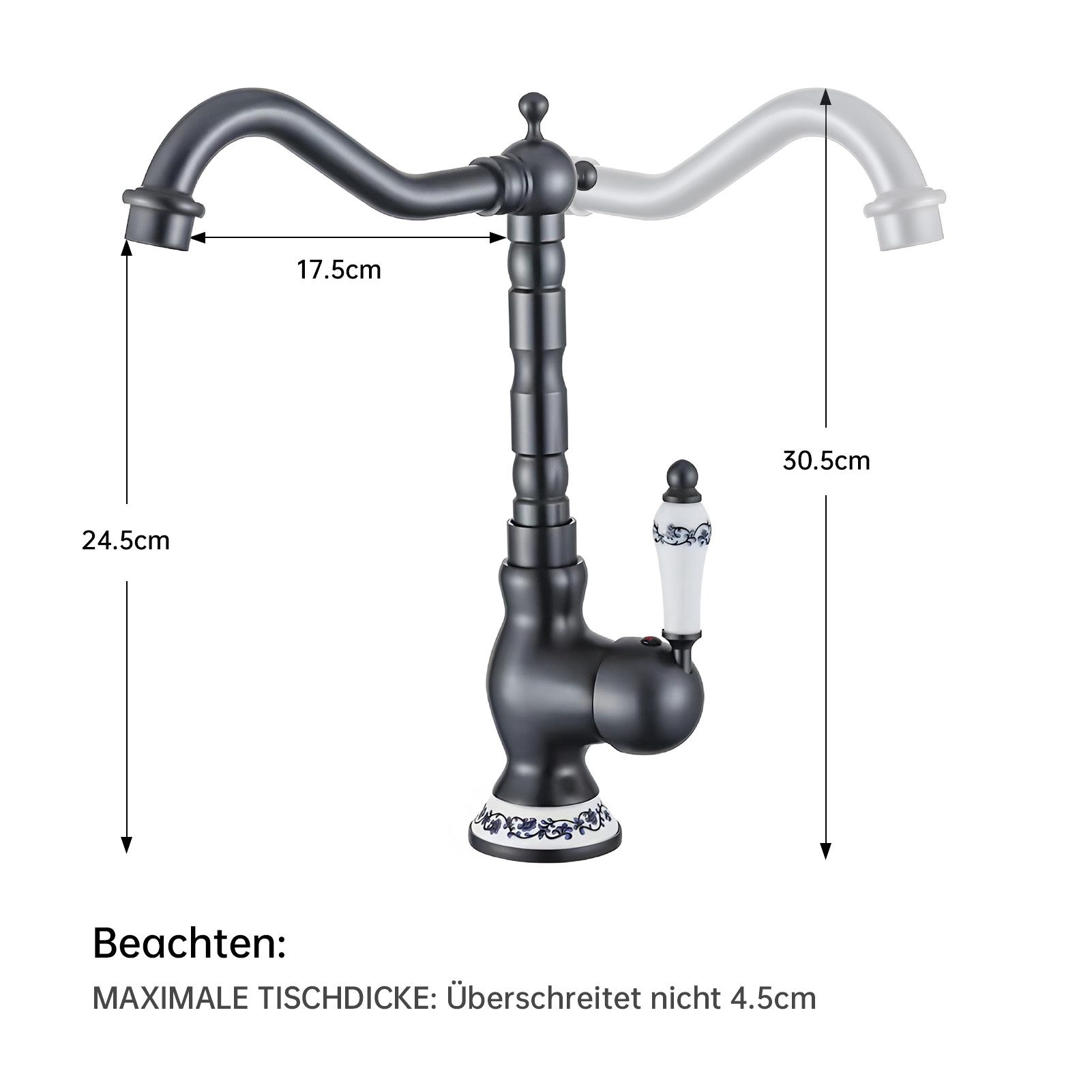 DAKYAM Waschtischarmatur Wasserhahn Bad Küche Waschbeckenarmatur Badarmatur günstig online kaufen