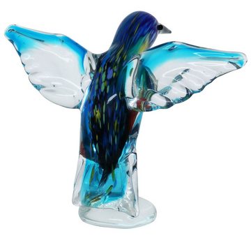 Aubaho Dekofigur Glasfigur Figur Skulptur Kolibri Vogel Glas Glasskulptur Murano Antik-