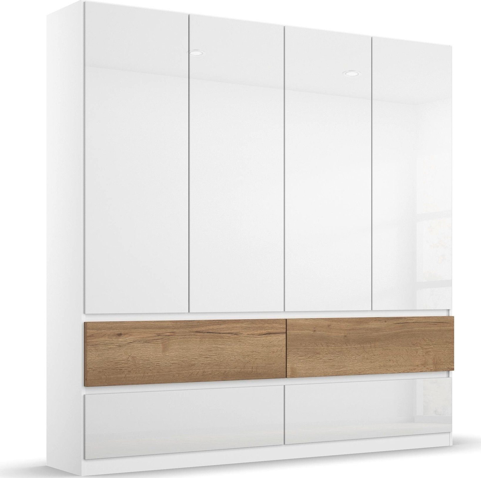 rauch Drehtürenschrank Winnipeg grifflose Front, Schubkästen m. Griffmulde, auch mit Beleuchtung