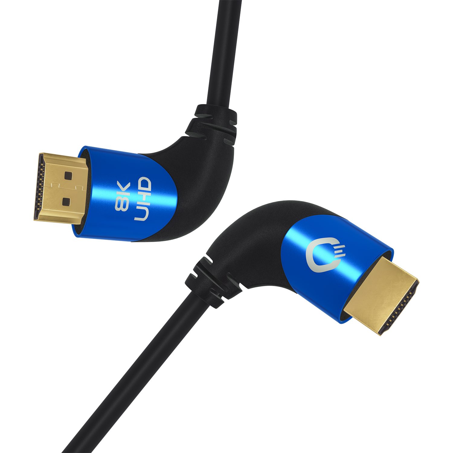 OEHLBACH Shape Magic UHD 90 Ultra-High-Speed HDMI® Kabel mit 90° Stecker HDMI-Kabel, HDMI, HDMI (100 cm), 8K/4K, Winkelstecker