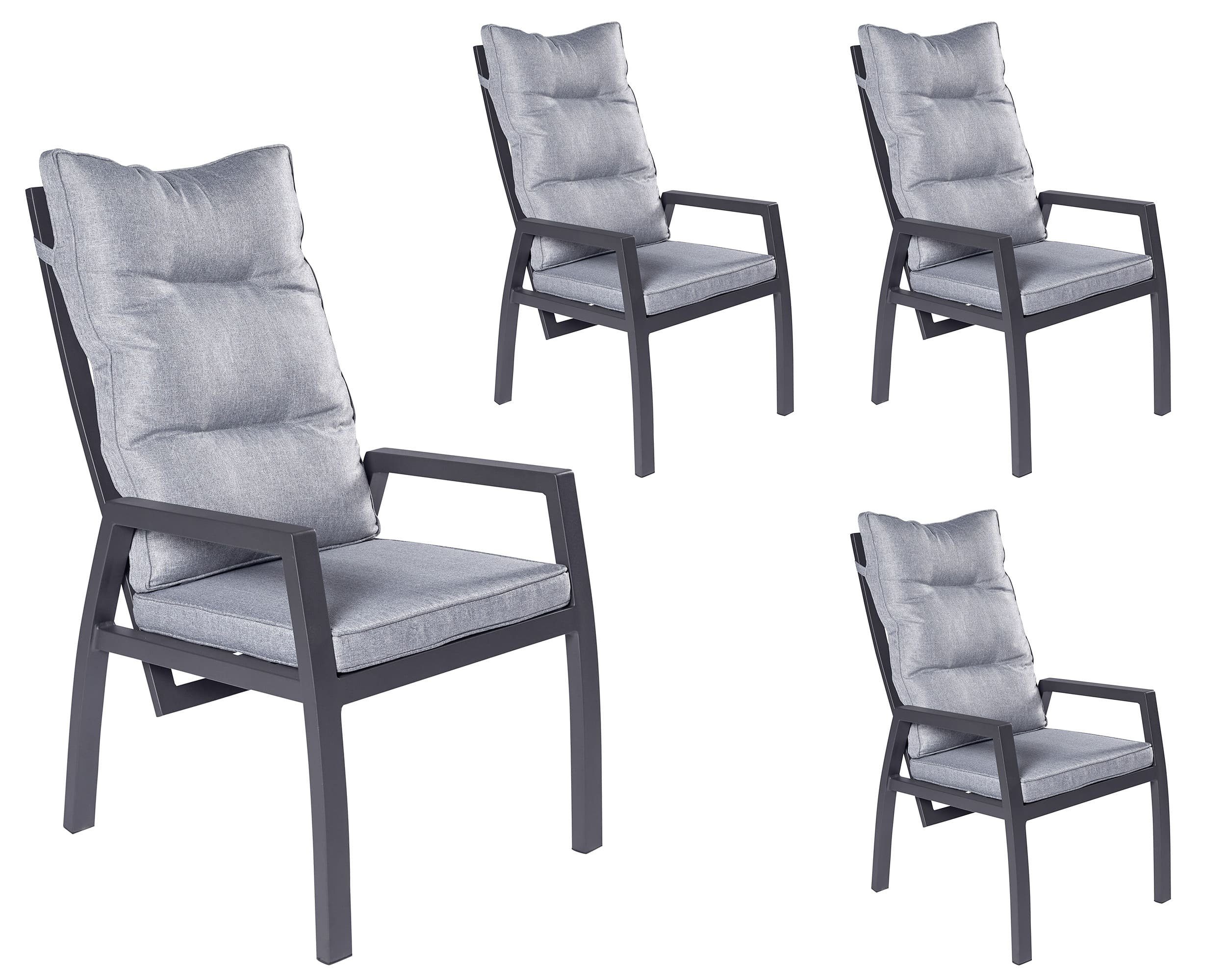 LC Garden Gartenstuhl Bondino Dining 4er Set Positionsstuhl Verstellsessel