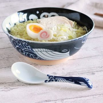 Minoru Touki Suppenlöffel japanische Suppenlöffel 'Renge' 17,5 cm Shiranami-Wal Set mit 2 Stück (2 Stück)