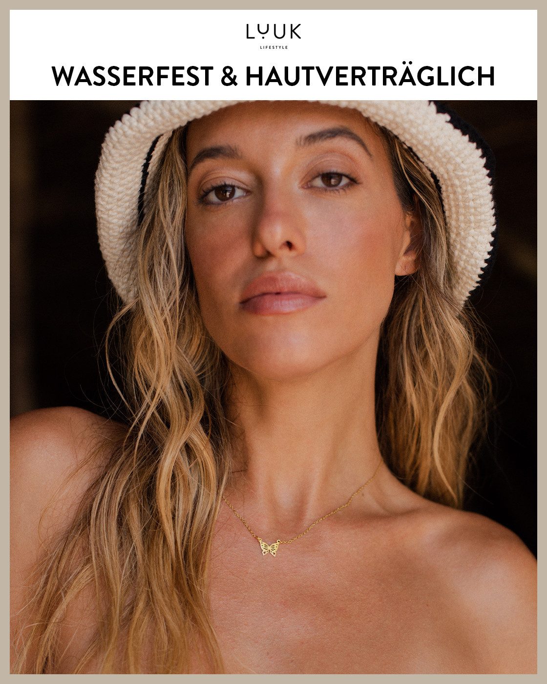 LUUK LIFESTYLE Kette mit Anhänger Schmetterling, günstig online kaufen