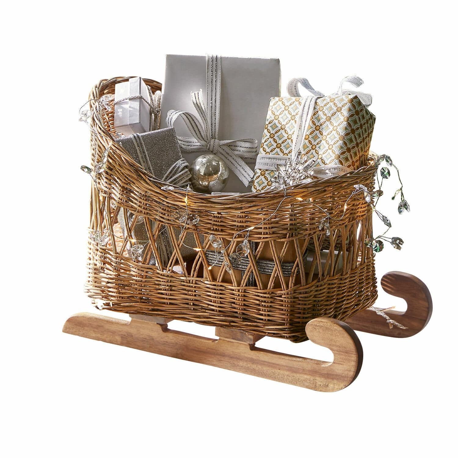 Weihnachtsfigur Deko-Schlitten Quileta braun