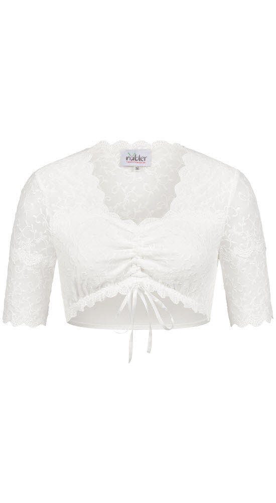 Nübler Dirndlbluse Dirndlbluse Kurzarm Nena in Creme von Nübler