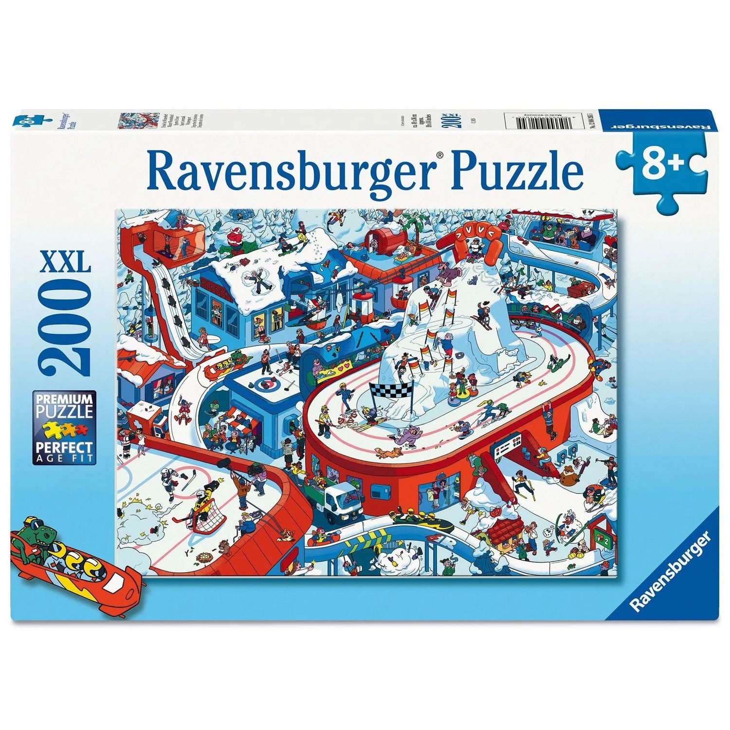 Ravensburger Puzzle Kinderpuzzle 200 XXL Teile - Trubel im Winterdorf, 200 Puzzleteile