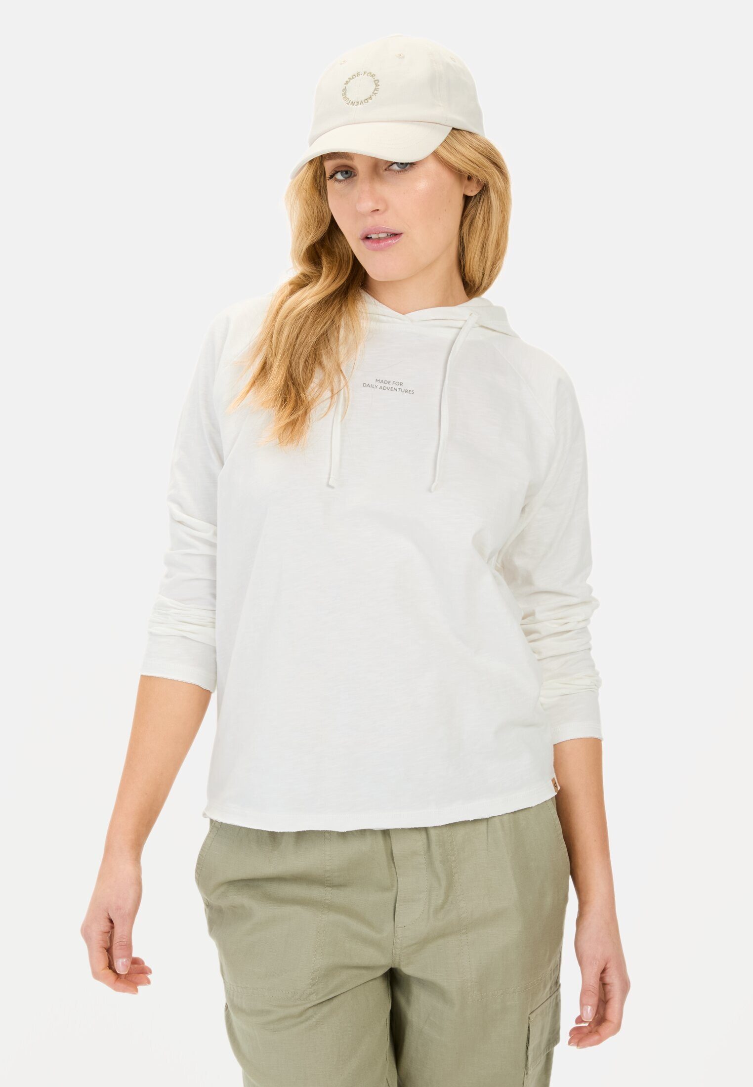 camel active Hoodie aus reiner Baumwolle