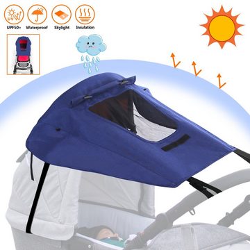 Bettizia Kinderwagen-Sonnenschutzhülle Kinderwagen Sonnensegel Beschichtung 50+ mit Sichtfenster Markise