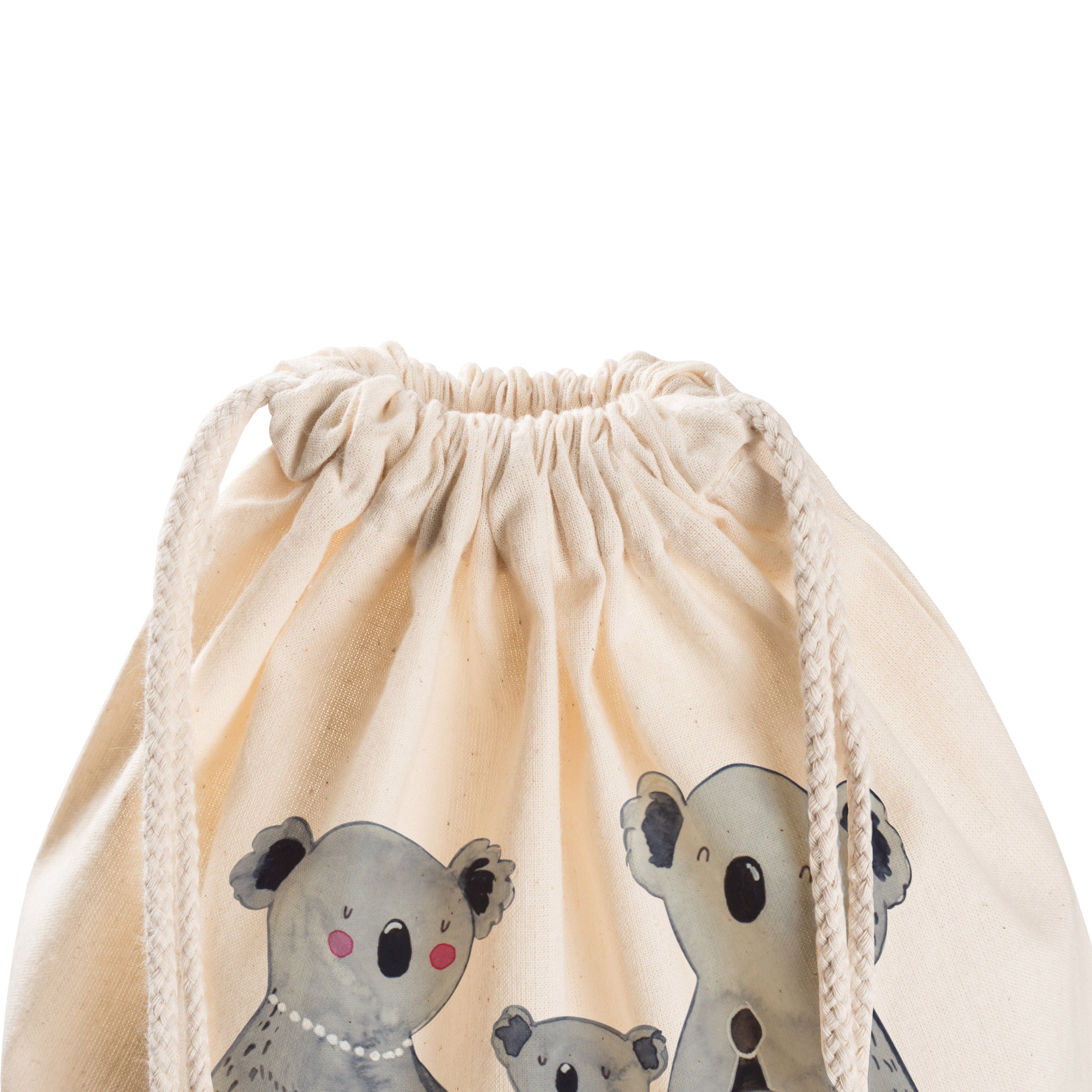 Mr. & Mrs. Panda Sporttasche - Transparent (1-tlg) - Familie Schweste Koala Kinder, Oma, Beutel, Geschenk