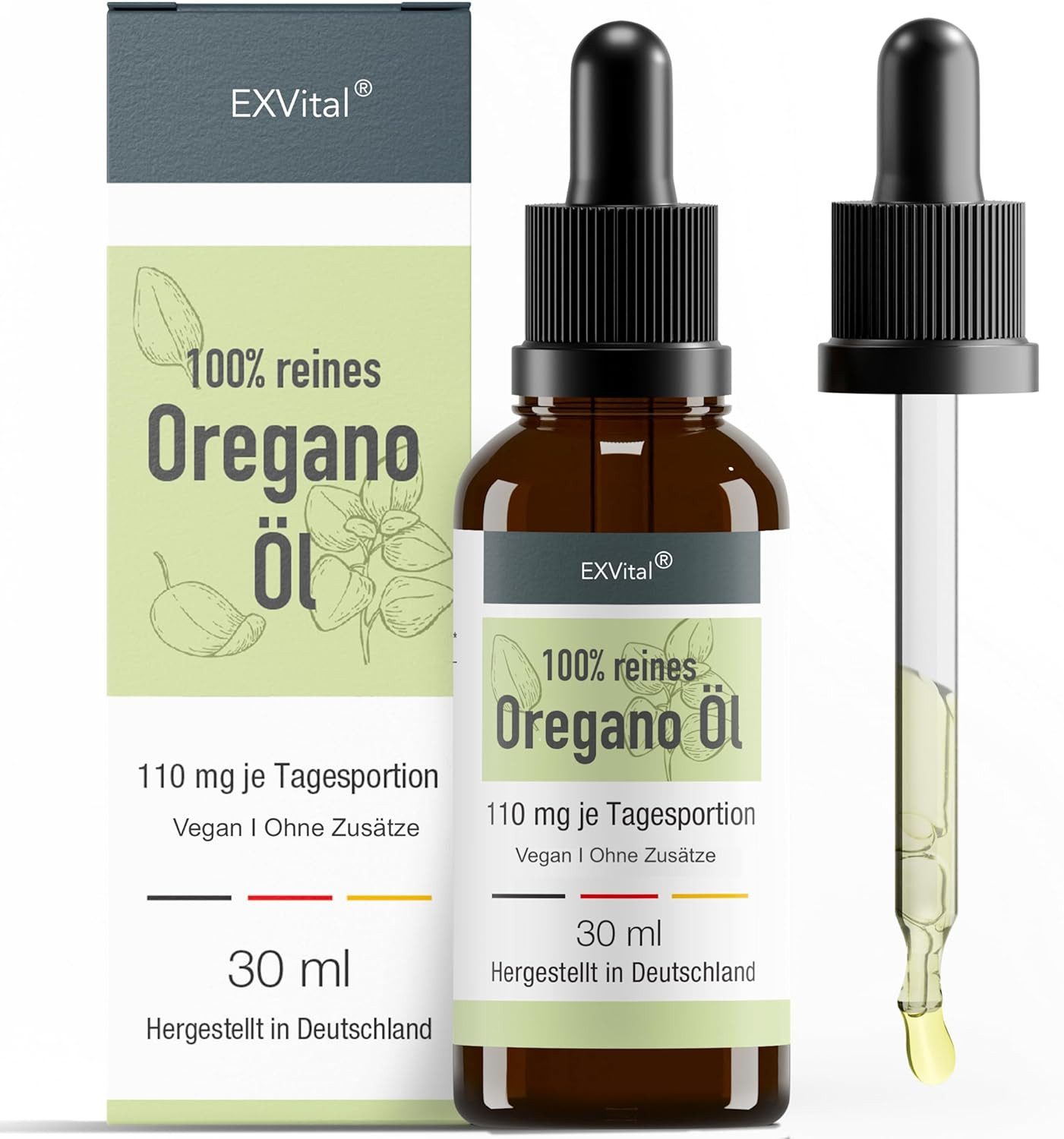 Oregano Öl mit 80% Carvacrol, 100% ätherisches Oregano Öl Tropfen, 30 ml
