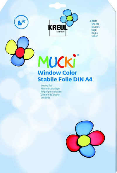 Kreul Bastelfarbe Kreul Mucki Window Color Stabile Folie 3 Blatt DIN