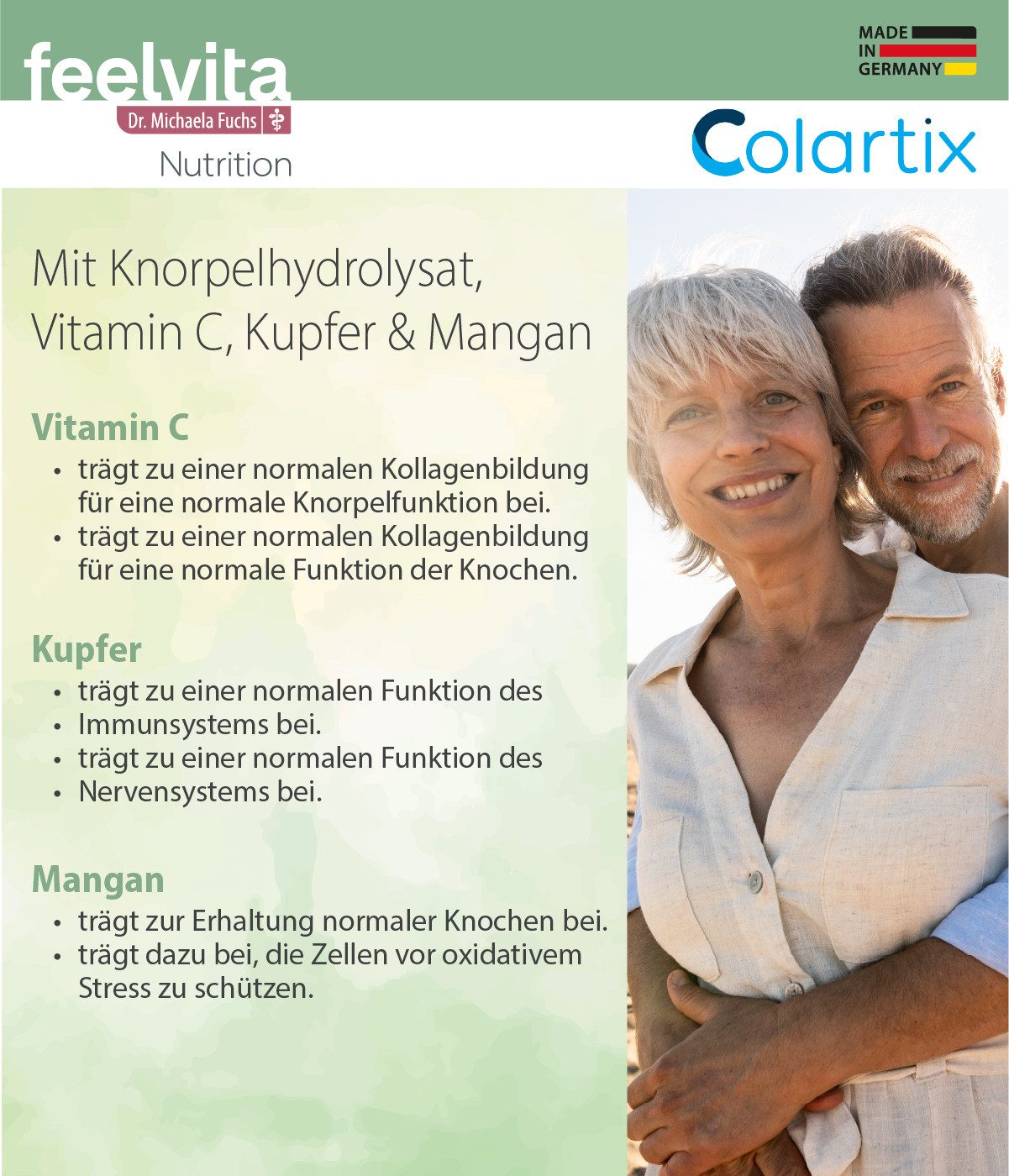 Genius Feelvita Nutrition Gelenk SuperFit Dual 30 Tabletten, 1 - Monatsvorrat à, Vitamin C, Mangan und Kupfer