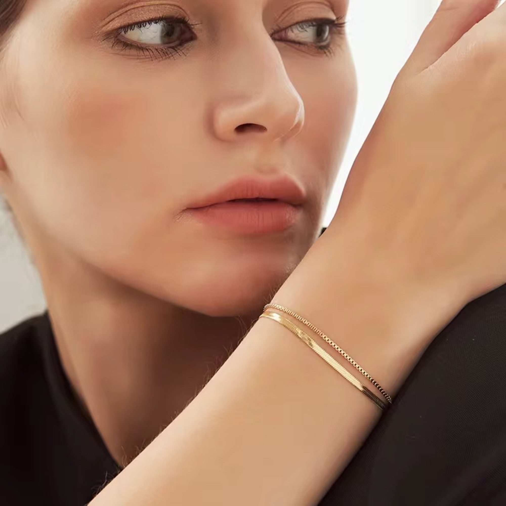 ROUGEMONT Armband Modernes Damen Schlangenarmband 18cm Wasserfest, wasserfe günstig online kaufen