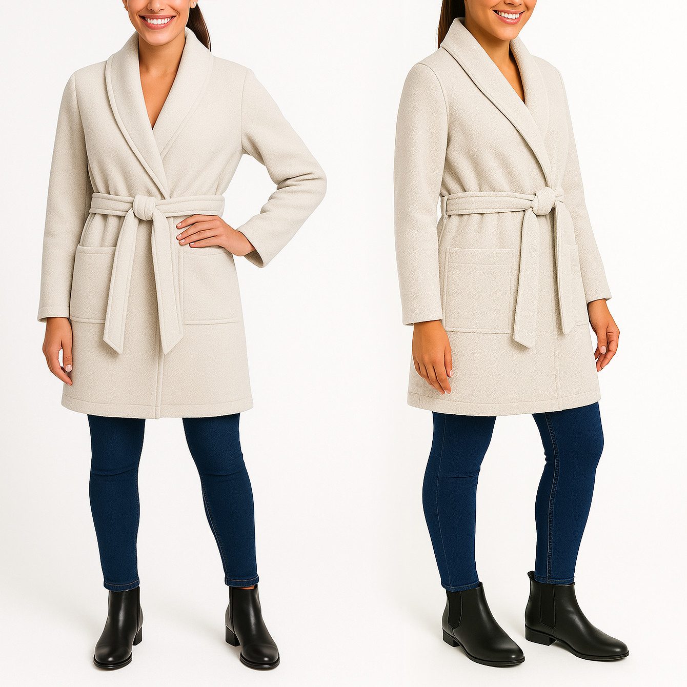 Kendindza Collection Trenchcoat Damen Mantel mit Schalkragen, Leichter Tren günstig online kaufen