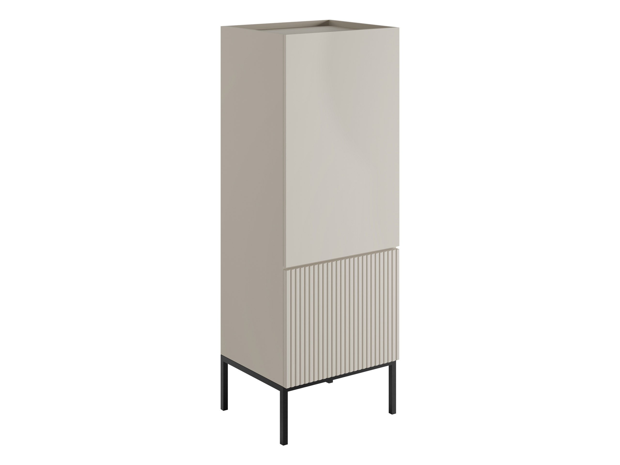 MIRJAN24 Kommode Como 50 2D (mit zwei Drehtüren), 50x42x140 cm, Untergestell aus Metall