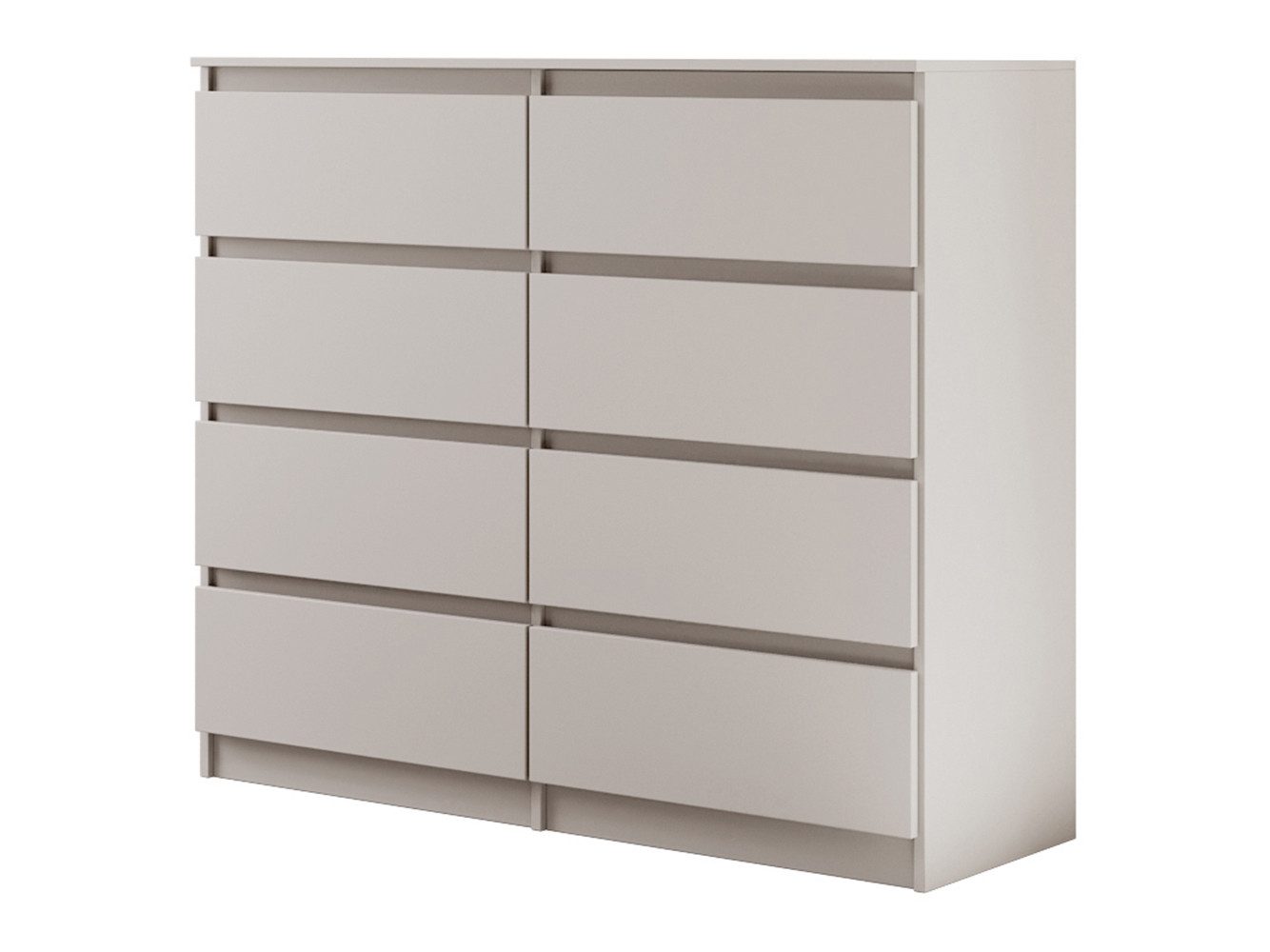 Beautysofa Kommode LEMON Kaschmir mit 8 Schubladen (Moderne Schubladenkommode Sideboard, mit Kugelführungen), Breite: 120 cm oder 140 cm
