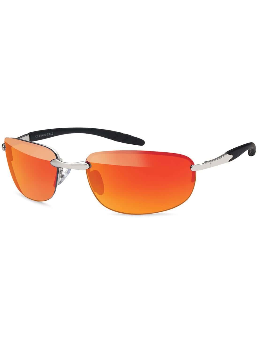 BEZLIT Eyewear Sonnenbrille Herren mit Metal Linsen (1-St) schwarzen Rot Sonnenbrille