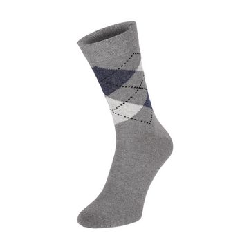 Chili Lifestyle Strümpfe Socken Karo Design, 5 Paar, Damen, Herren, Schwarz, Grau, Blau