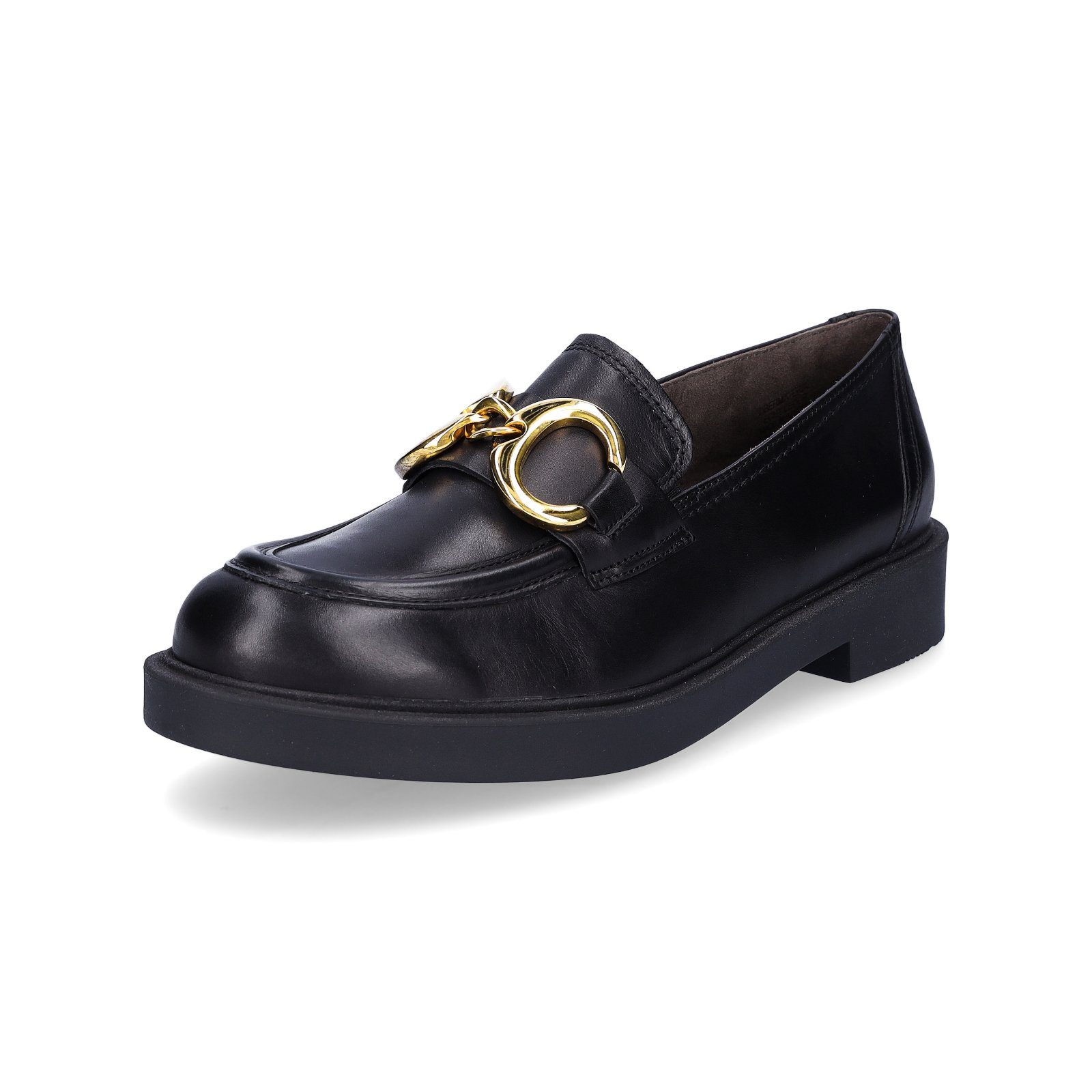 Paul Green Damen Leder Slipper schwarz Slipper
