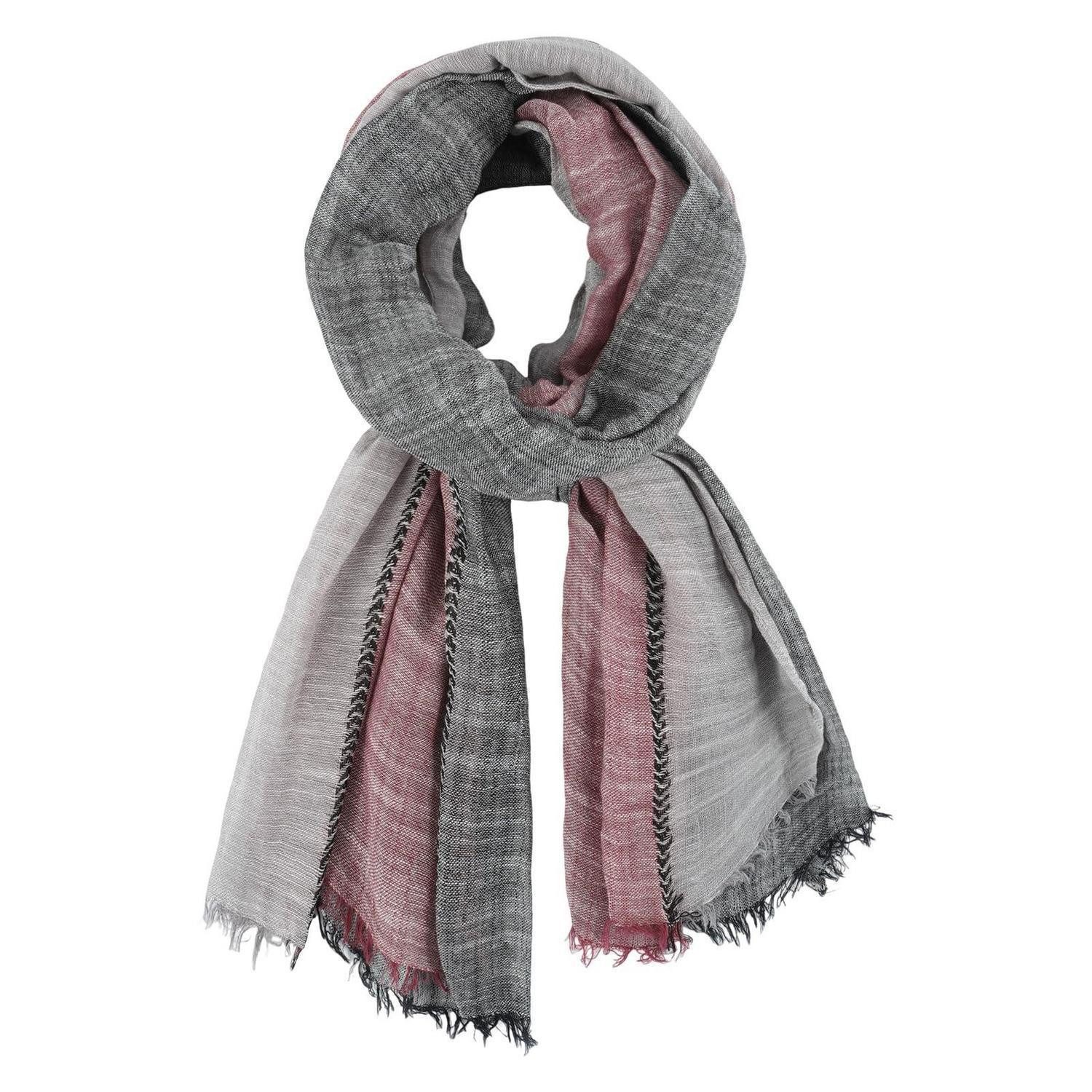 LuxusKollektion Schal Herren Schal warm Baumwolle Leinen mehrfarbig 80x190cm, (1-St)
