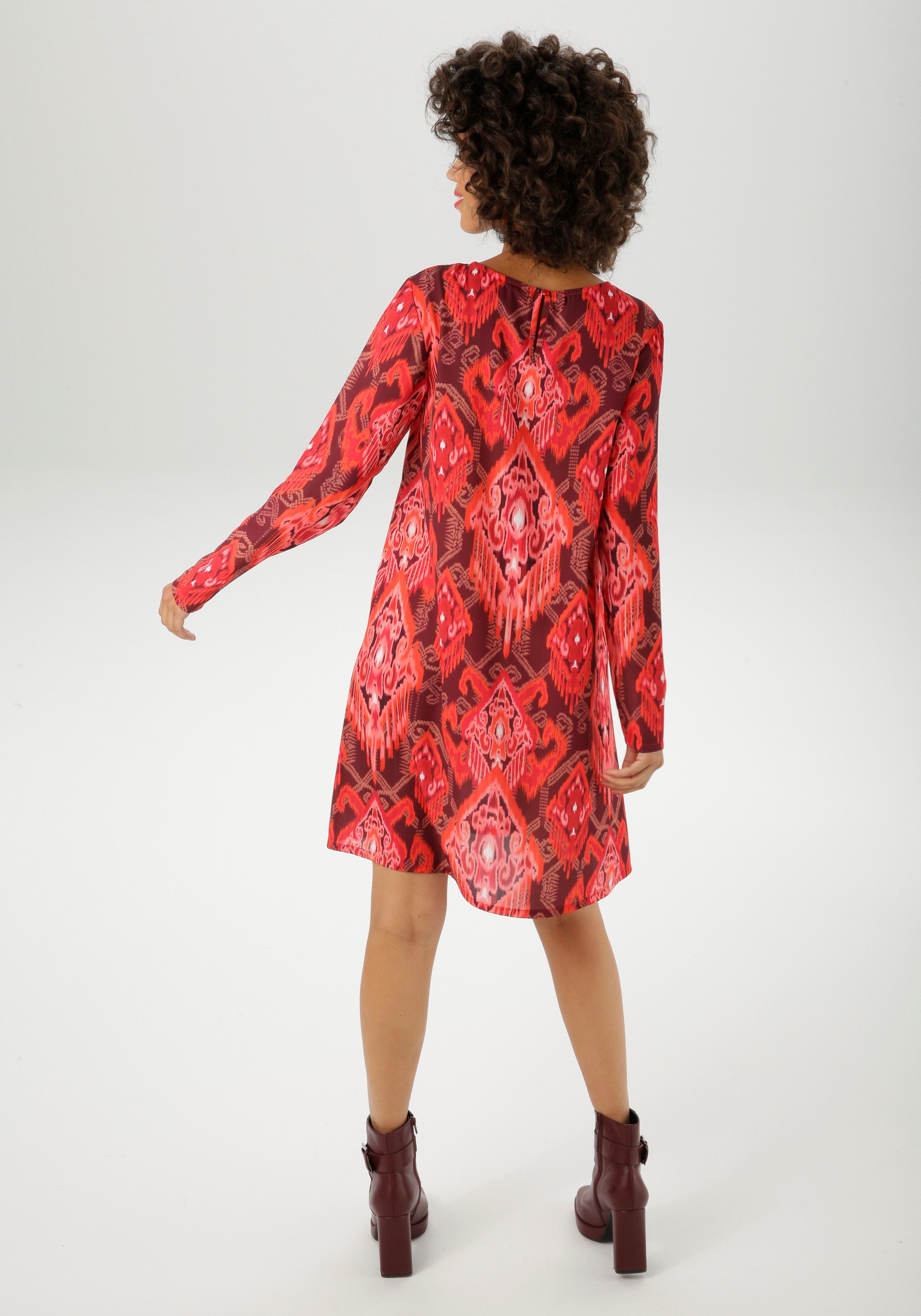 Aniston CASUAL Minikleid mit farbharmonischem Folklore-Druck günstig online kaufen