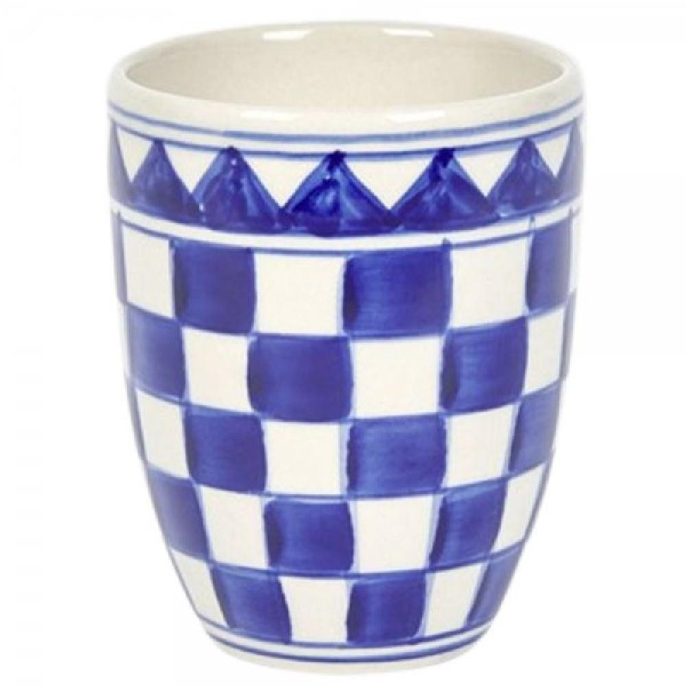 Lambert Tasse Becher Küchenkaro White/Blue (8cm)