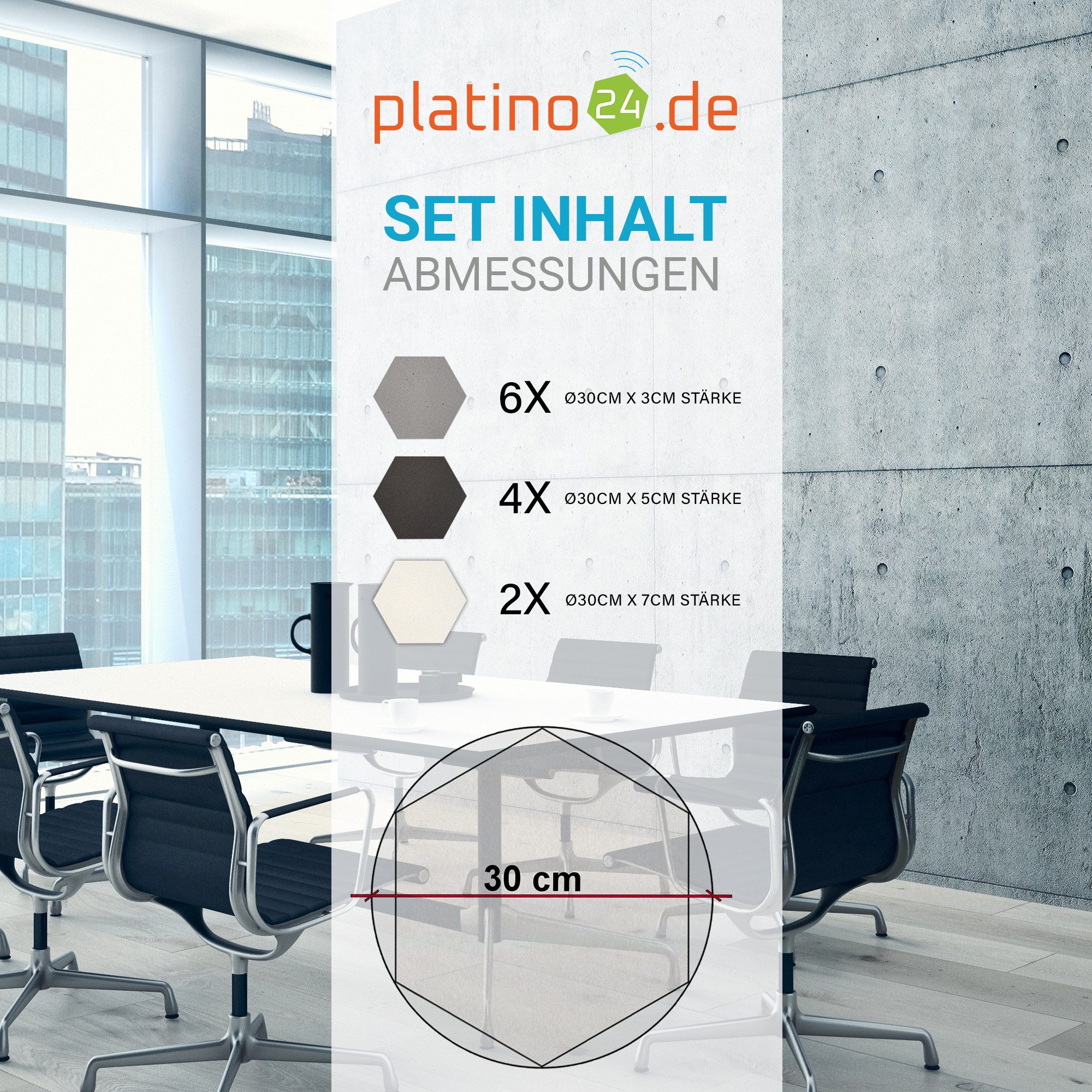 platino24 Akustikplatte platino24 Akustikpaneele 12 Elemente günstig online kaufen