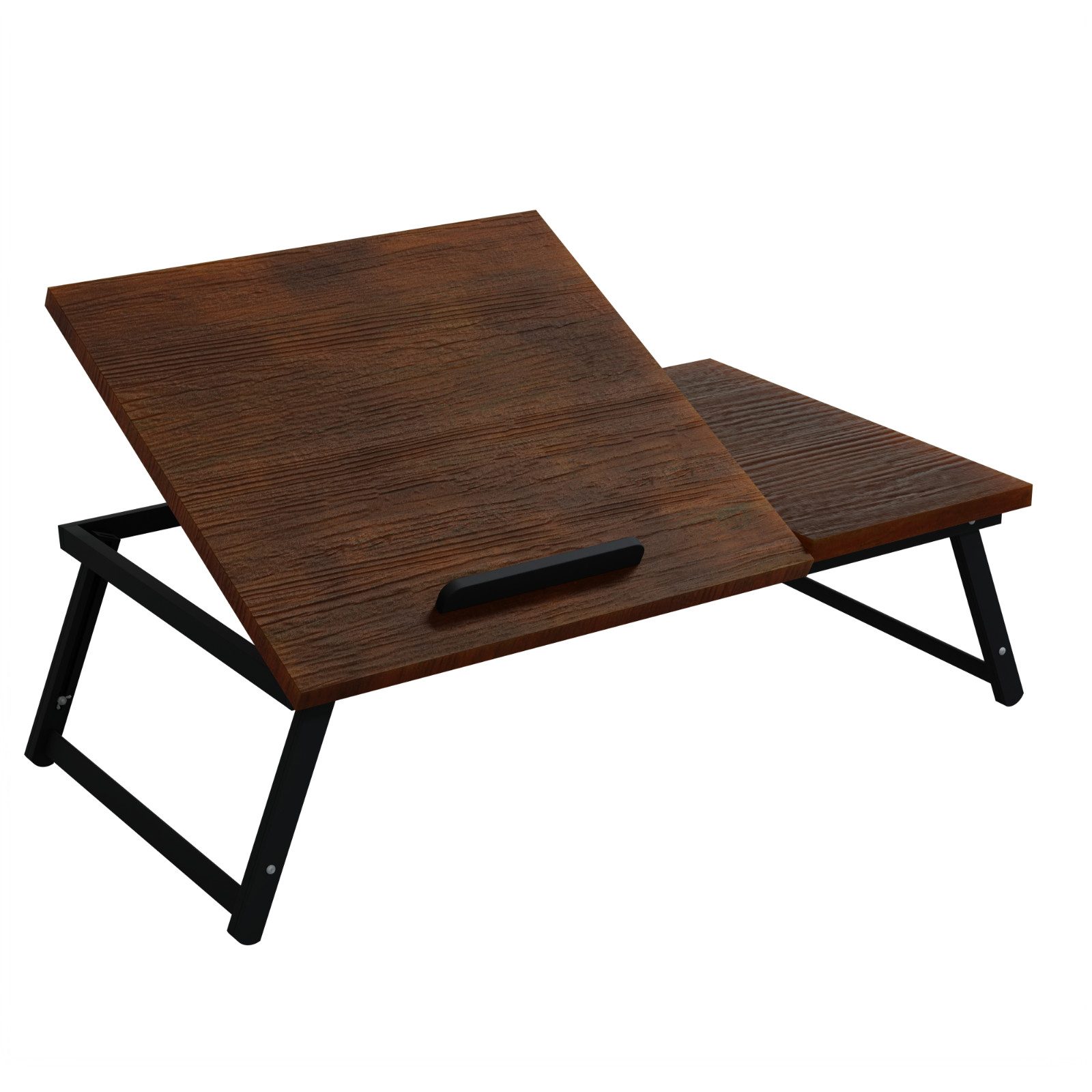 HAGO Laptoptisch HAGO24 Laptoptisch 54x34cm Vintage Lapdesk Notebooktisch Betttisch, klappbar, neigbar, höhenverstellbar