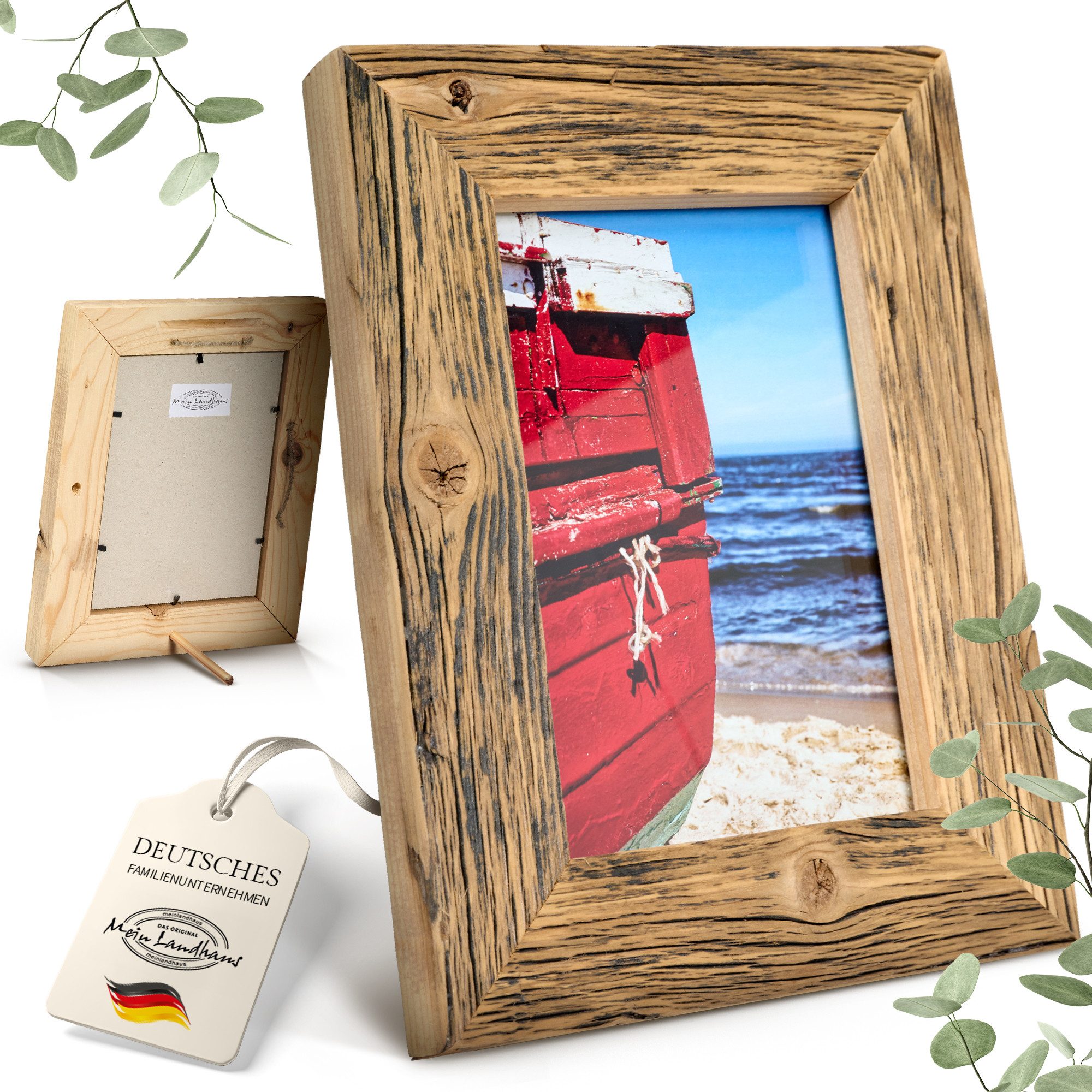 Mein Landhaus Bilderrahmen Landhaus Bilderrahmen Alt-Holz Dunkelbraun – Vin günstig online kaufen
