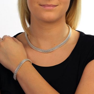 SilberDream Silberarmband SilberDream Armschmuck 19cm silber (Armband), Damen Armband (Geflecht) ca. 19cm, 925 Sterling Silber, Farbe: silber