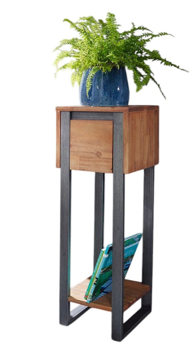 Main Möbel Blumentisch Main Möbel Beistelltisch "Genua" Akazie gebürstet