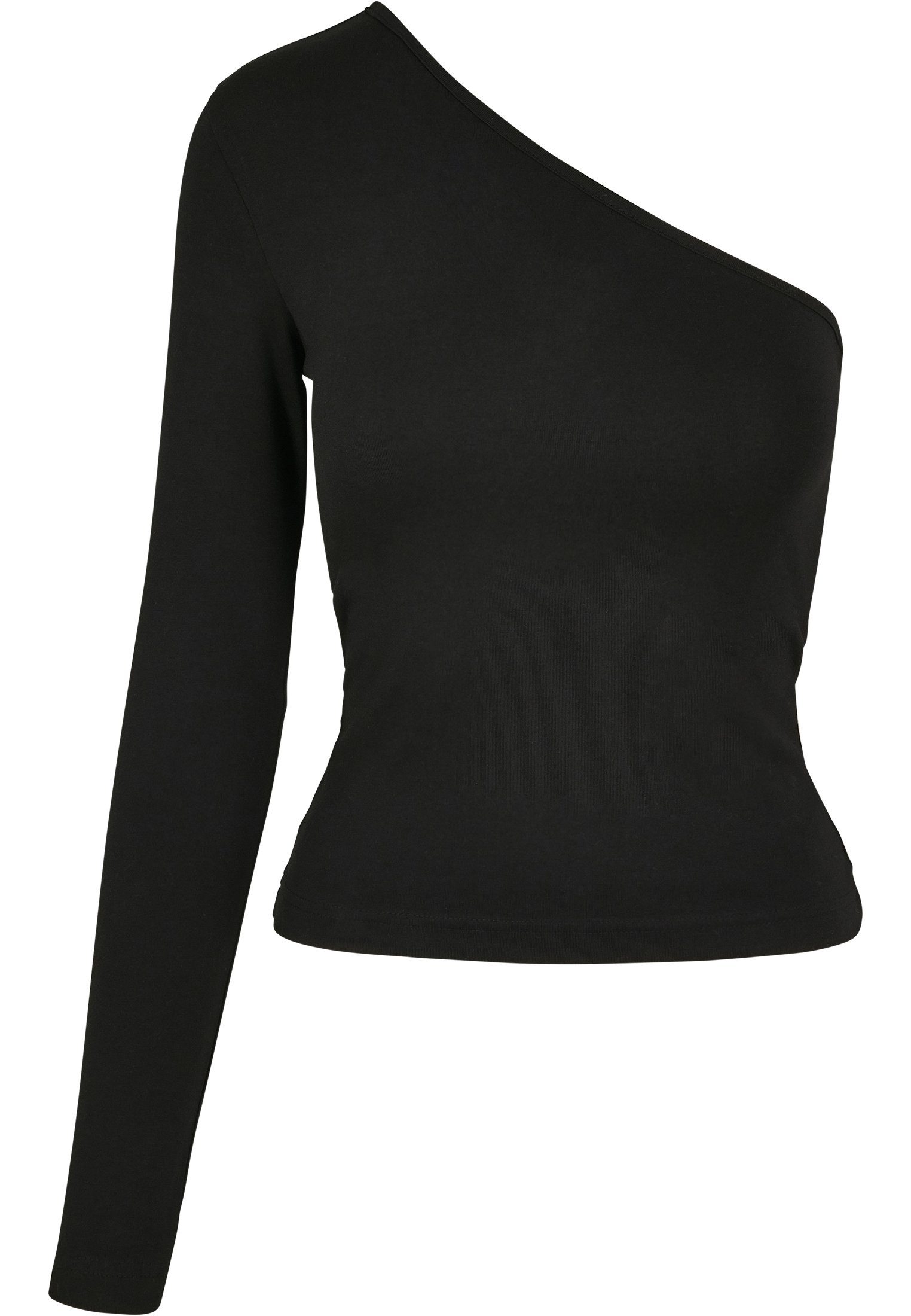 black Asymmetric CLASSICS Langarmshirt URBAN Longsleeve Ladies Damen (1-tlg)