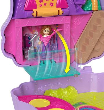 Polly Pocket Spielwelt Camp Abenteuer Lama Schatulle, mit 2 Puppen und Zubehör