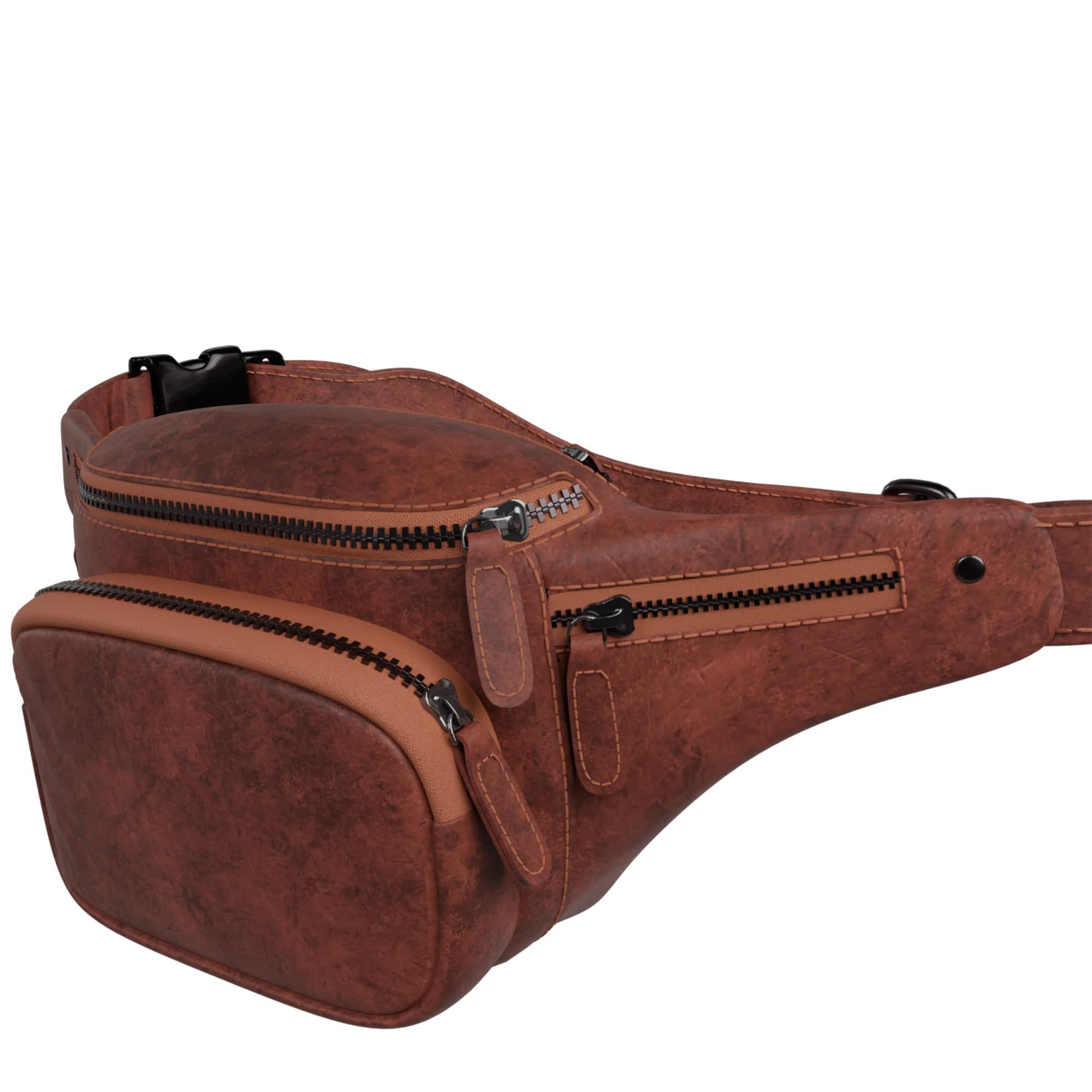 BEZLIT Henkeltasche Herren Vintage Gürteltsche aus Leder Bauch Hüft Crossbody Tasche 30654 (1-tlg), im eleganten Look