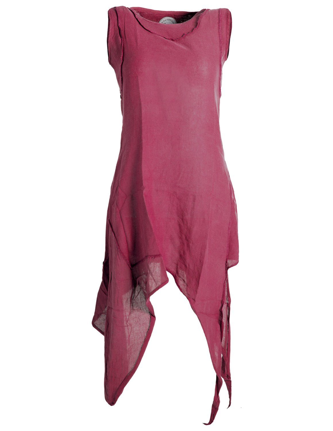 Vishes Zipfelkleid Asymmetrisches armloses Lagenlook Zipfelkleid günstig online kaufen