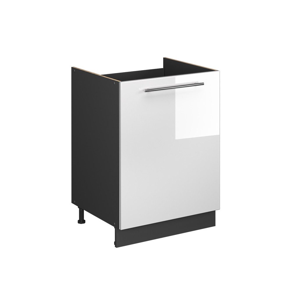 Vicco Unterschrank Fame-Line, Weiß Hochglanz/Anthrazit, 60 cm (1-St)