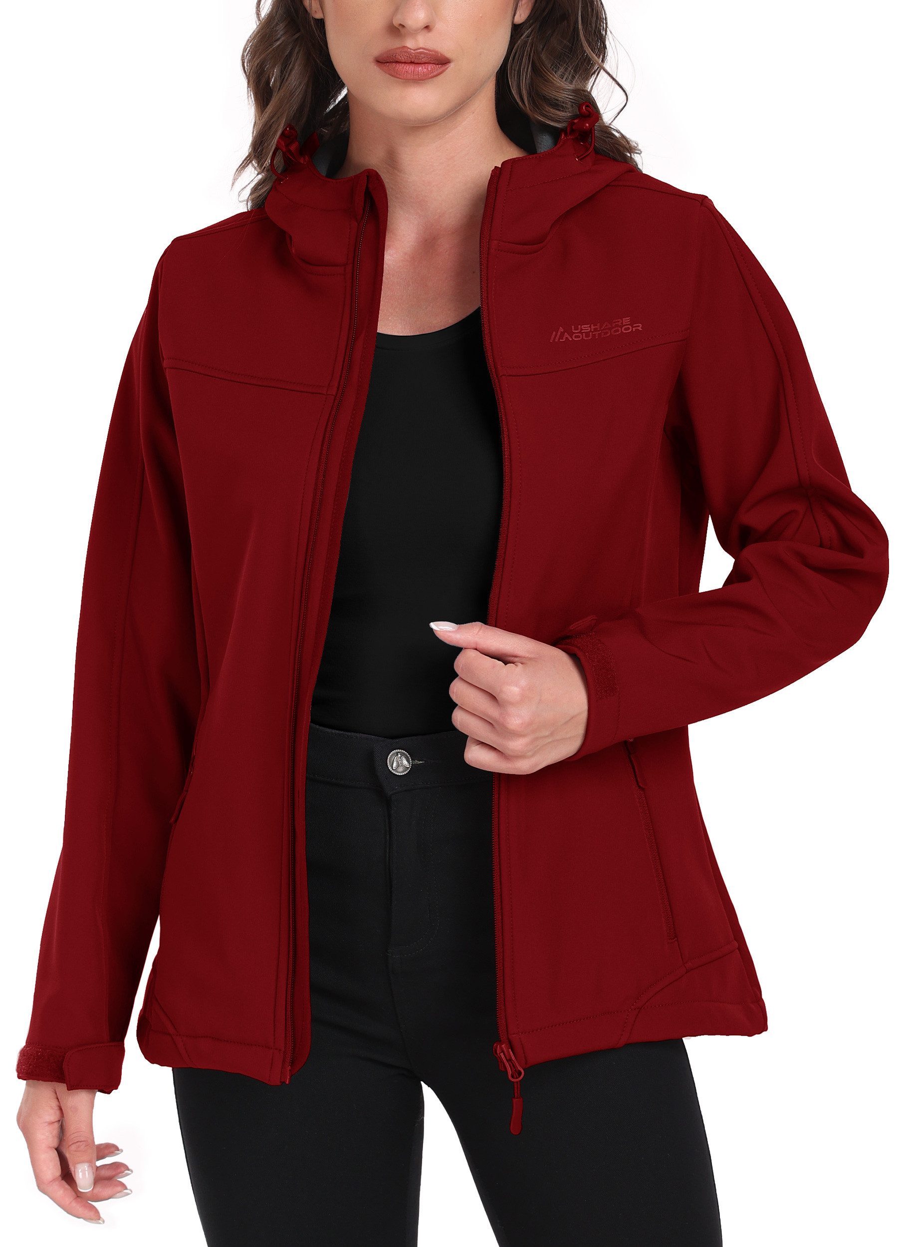 ATLASLAVA Softshelljacke Damen Wasserdichte Übergangsjacke Atmungsaktive Re günstig online kaufen