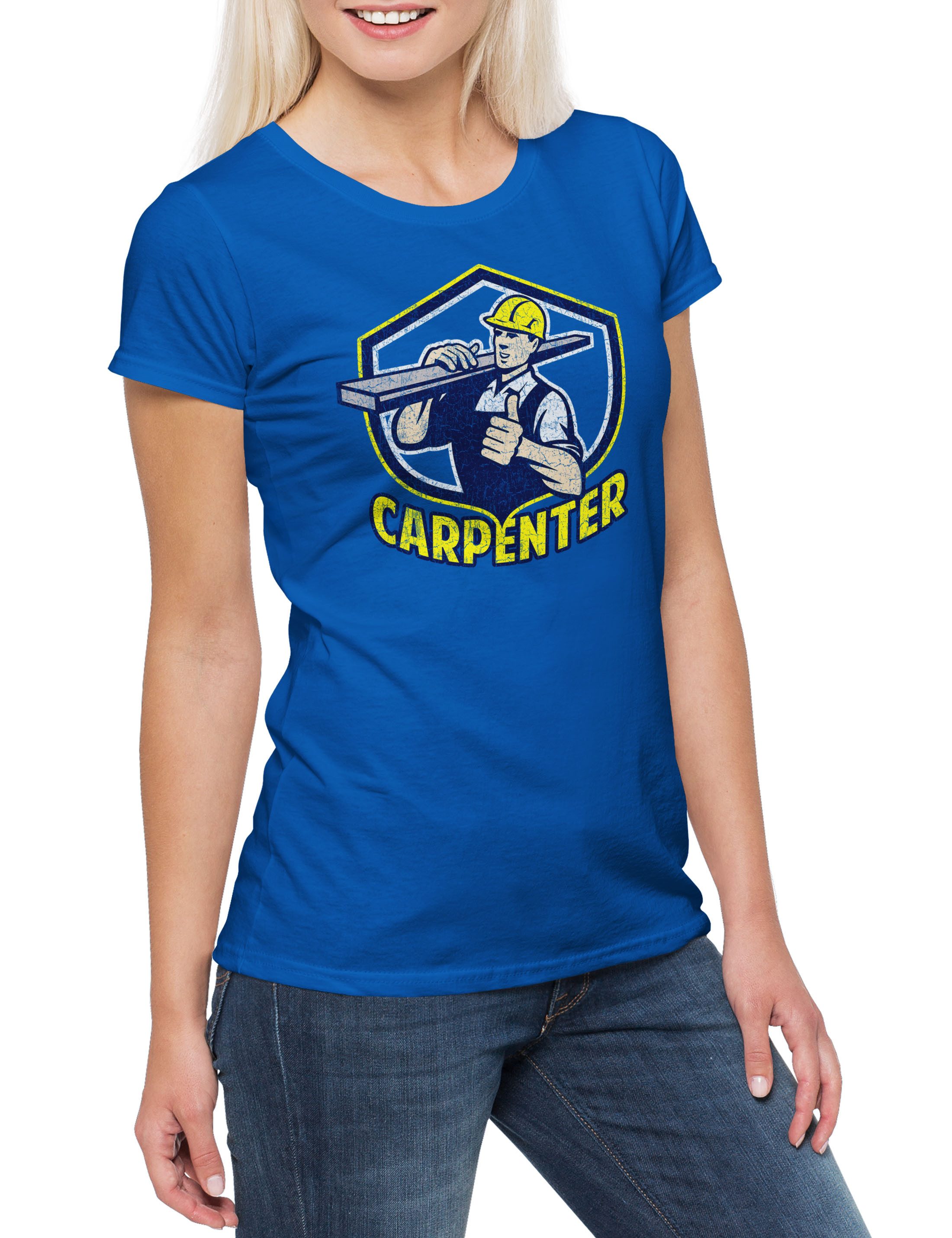 Print-Shirt Carpenter II Damen T-Shirt Schreiner Meister Handwerk Schreinerei